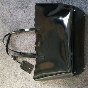 Kate Spade scalloped edge bucket tote bag